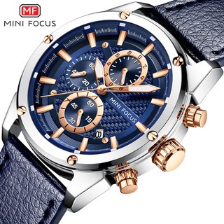 MINI FOCUS Đồng Hồ Quartz Nam Hiển Thị Ngày Chống Thấm Nước Kiểu Dáng Thể Thao Thời Trang