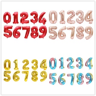 Bong Bóng Foil Nhôm Hình Số 0 / 1 / 2 / 3 / 4 / 5 / 6 / 7 / 8 / 9 32 Inch Trang Trí Tiệc Sinh Nhật Dễ Thương
