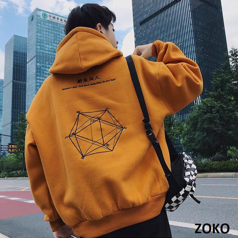 Áo hoodie chui đầu Unisex nỉ ngoại mềm mịn, hoodie nam nữ Hình Khối cực chất, form chuẩn.