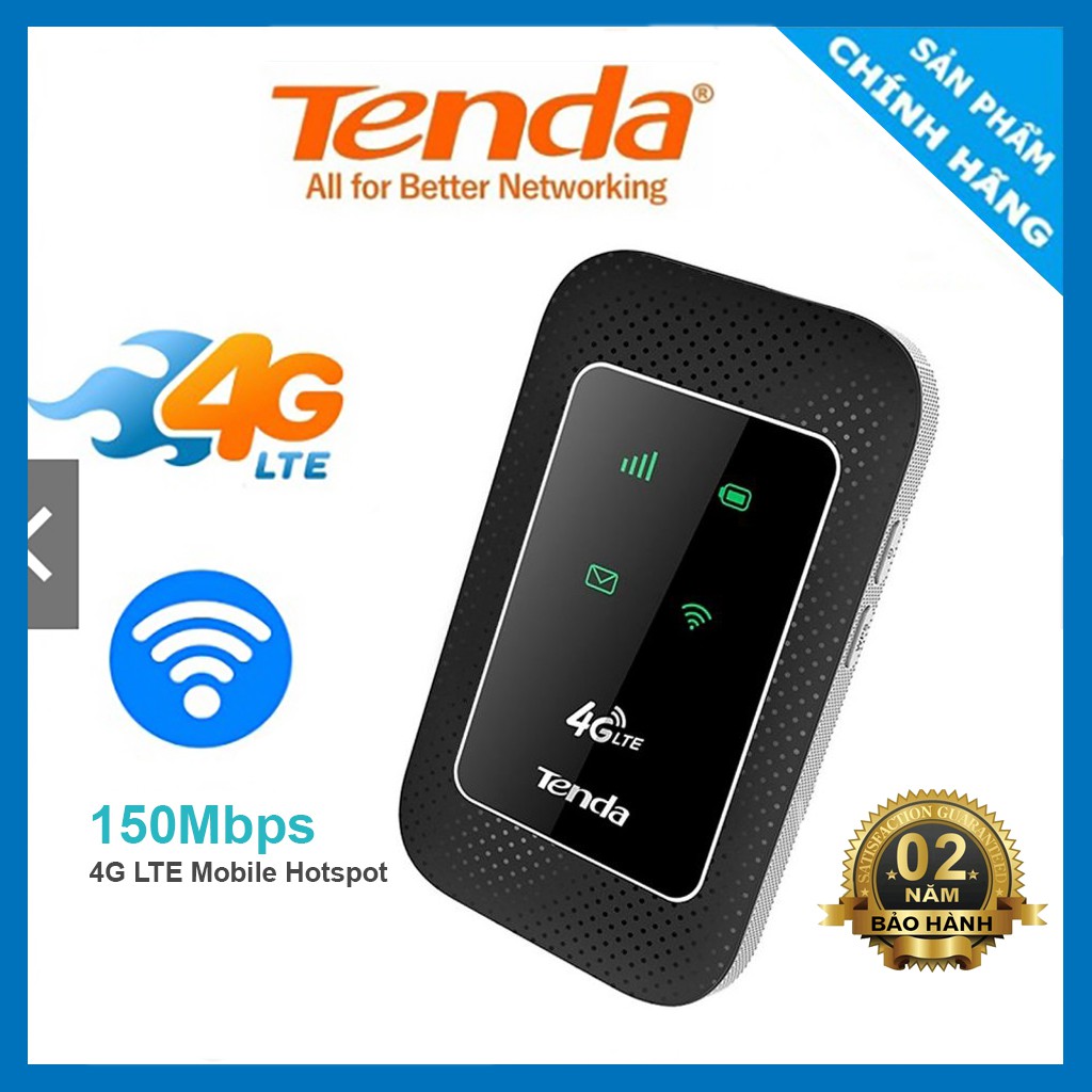 Router Wifi 3G/4G LTE-Bộ phát Wifi di động Tenda 150Mbps 4G180. Bộ phát wifi dùng sim 3G/4G LTE