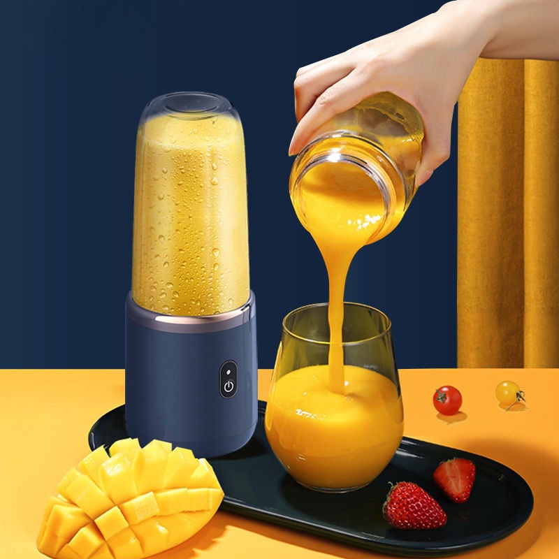 Máy xay sinh tố mini cầm tay 500ml lưỡi sắc bén xay thức ăn và hoa quả nhanh chóng, tiện lợi