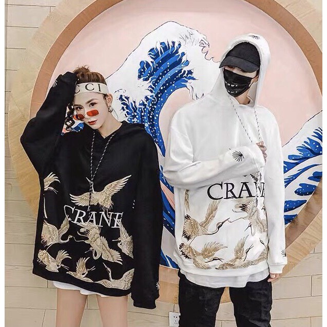 [Ảnh Thật]Áo hoodie nỉ ngoại in hình cò Crane AK51 | BigBuy360 - bigbuy360.vn