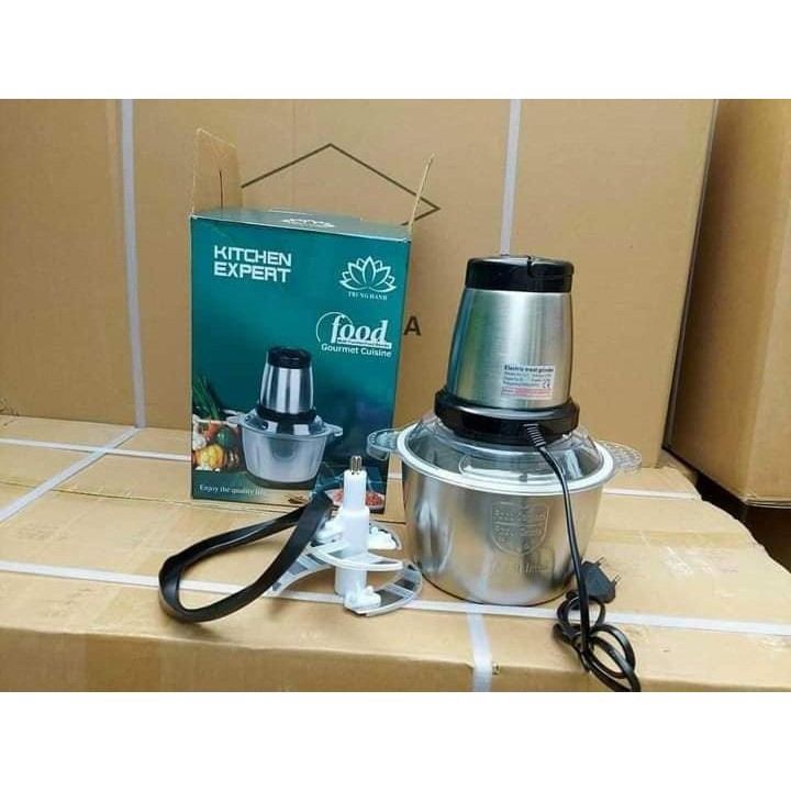 MÁY XAY THỊT XAY THỰC PHẨM ĐA NĂNG CỐI INOX LOẠI 2L