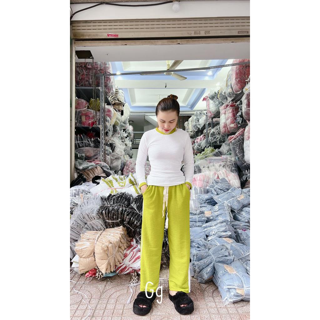 sét bộ xốp xuông dài quần áo chạy viền hot