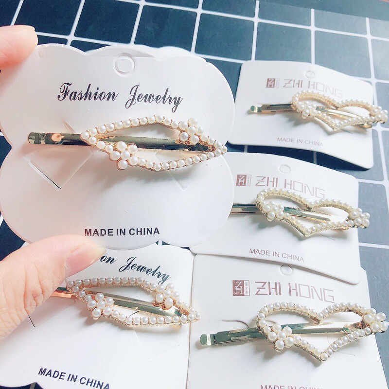 Kẹp tóc mái hạt dễ thương