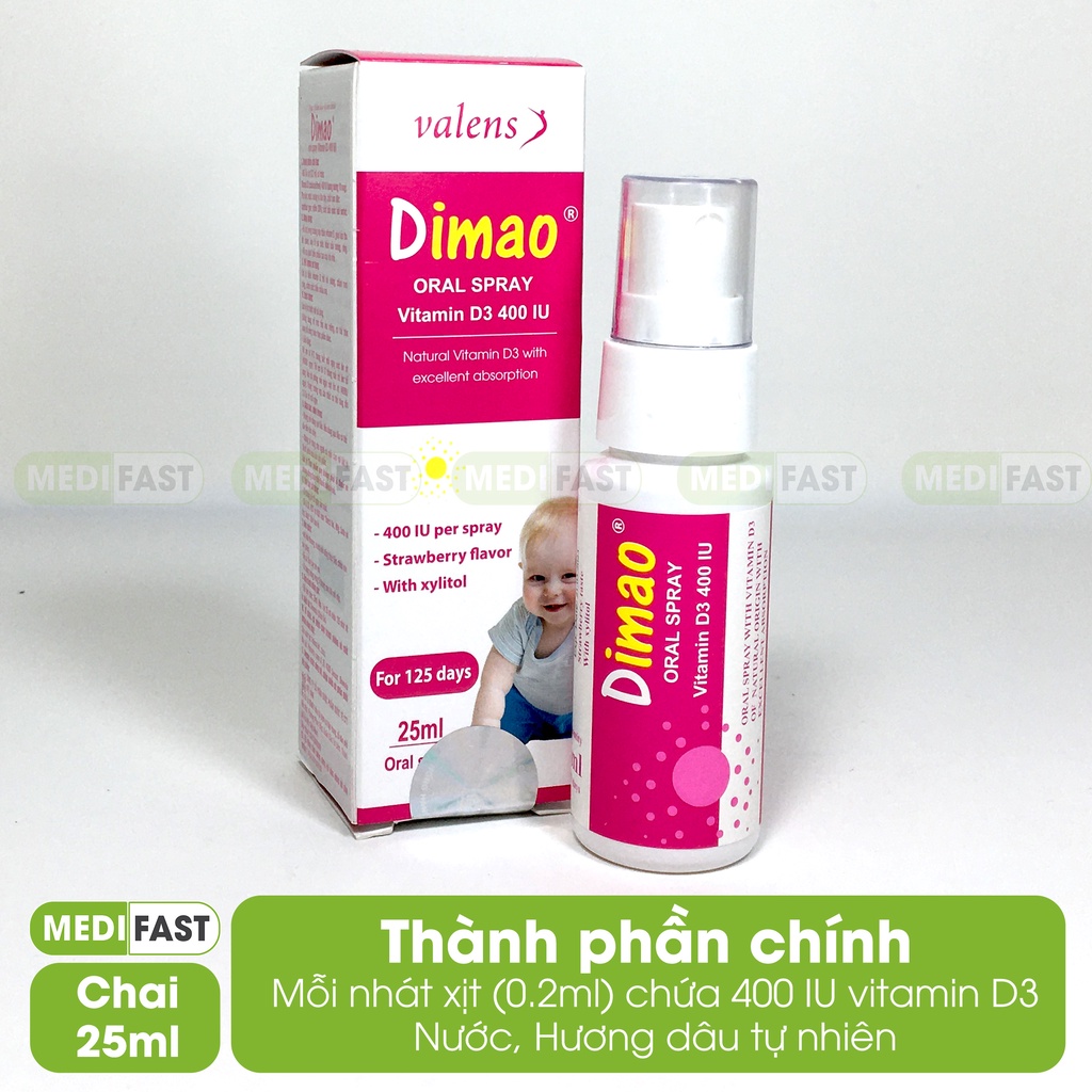 Tăng chiều cao cho bé - Xịt bổ sung vitamin D3 Dimao tăng vóc dáng chiều cao ngăn ngừa còi xương chậm lớn