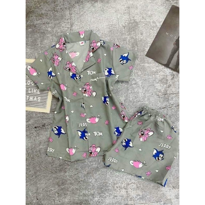 pijama cốc tay người lớn freesize 38-65kg