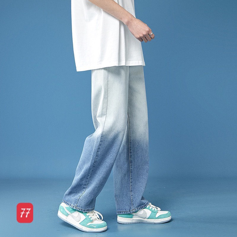 Quần jean baggy nam ống rộng dáng xuông màu xám loang, quần baggy jean nam chất bò cao cấp thời trang Tô Tồ Shop - BG802