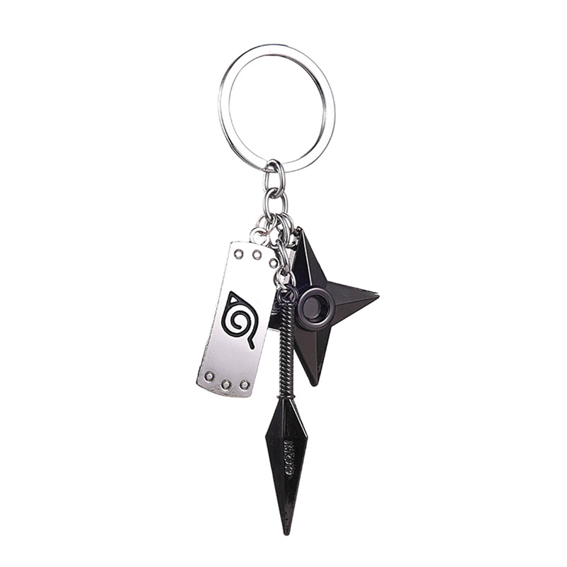 Móc Chìa Khóa Hình Nhân Vật Anime Naruto Kunai Shuriken Konoha Ninja