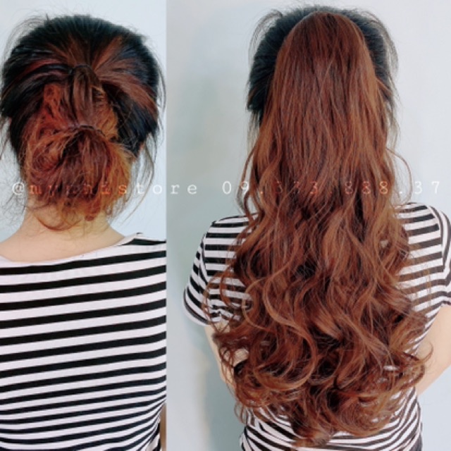 <Ảnh Thật> Ngoạm tóc giả xoăn dài đẹp n44