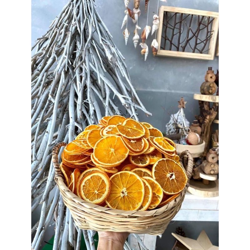 SET CAM TƯƠI SẤY DECOR KÈM QUẾ VÀ DÂY THỪNG decor giáng sinh noel làm bánh làm nến handmade( CÓ SHIP HOẢ TỐC HN)