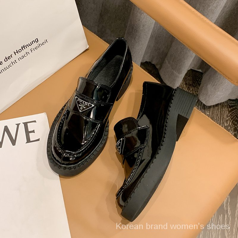 Giày Da Mềm Đế Vừa Mũi Tròn Phong Cách Anh Quốc Thời Trang Mùa Thu Cho Nữ