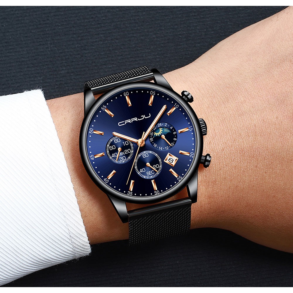 Đồng Hồ CRRJU 2266 Cho Nam Chống Thấm Nước Sang Trọng Thời Trang