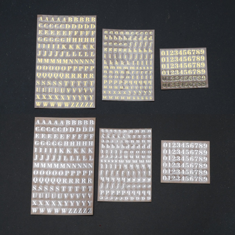 Set 5 miếng dán trang trí hình chữ cái 3mm