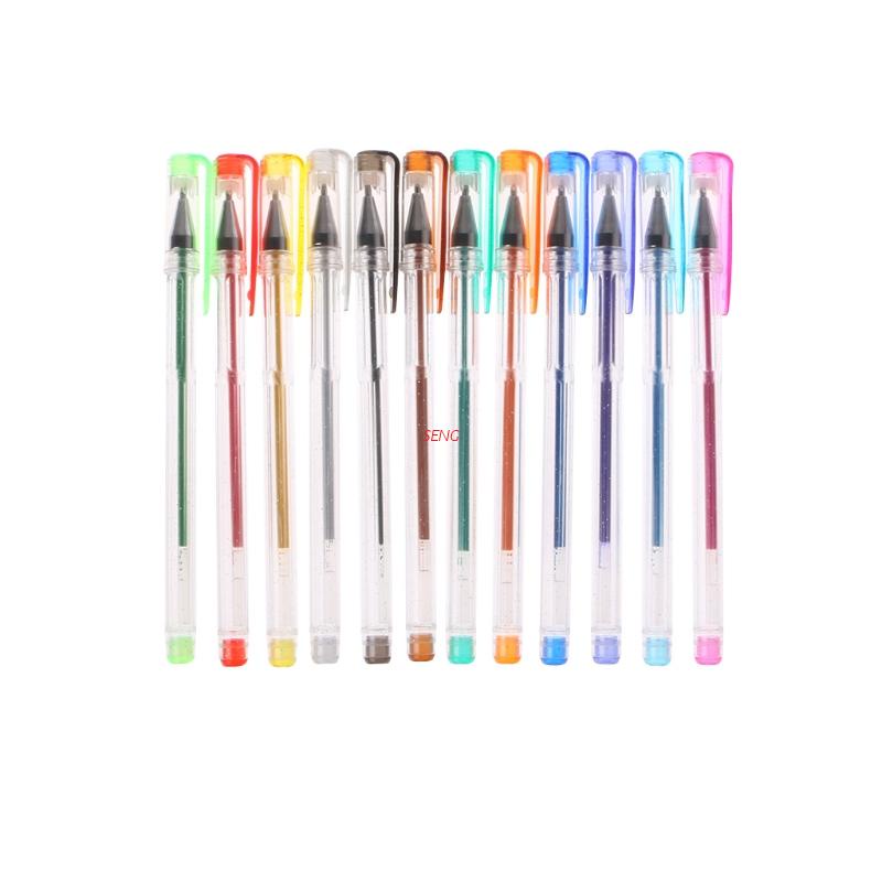 Bút Bi Mực Gel Ngòi 0.5mm Có Đèn Neon Nhiều Màu Sắc