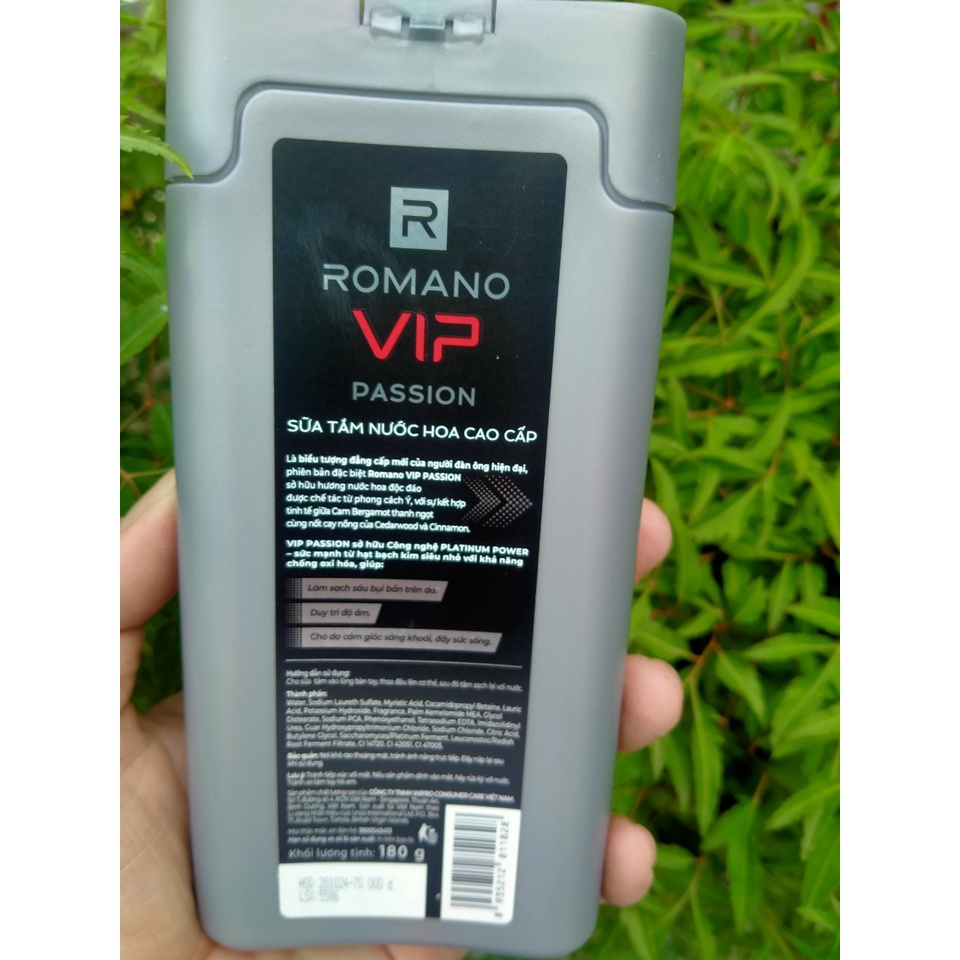 Sữa Tắm Hương Nước hoa Romano Vip-180g