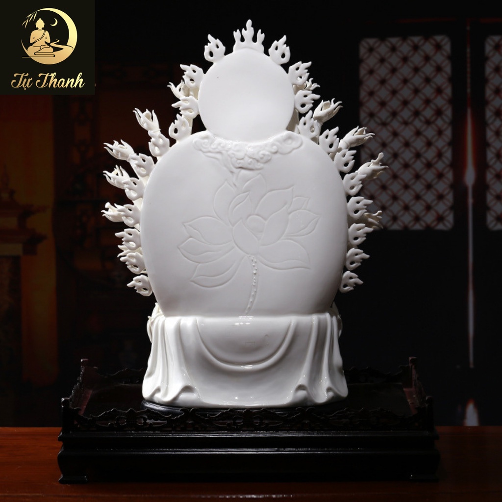 Tượng Chuẩn Đề Bồ Tát gốm Đức Hóa trắng cao cấp cao 48 cm - Tự Thanh
