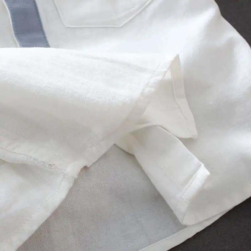 Áo sơ mi trơn dài tay cổ đức cho bé trai cao 80-150cm, nặng 8-35kg