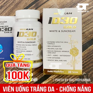 [CHÍNH HÃNG] Viên uống trắng da, chống nắng ID30 Gold PETYFAN