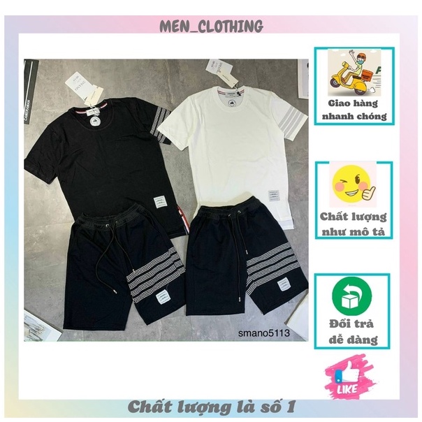 Bộ thể thao nam hè vạch 04 chất liệu thun lạnh cao cấp phong cách năng động trẻ trung