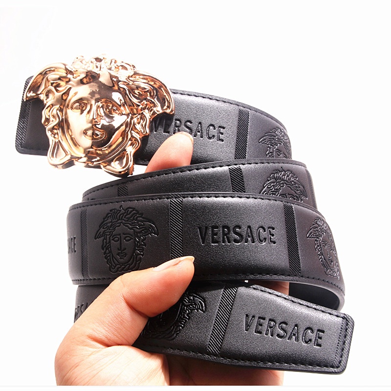 Thắt Lưng Da Bò Versace Cao Cấp Sang Trọng Thời Trang Dành Cho Nam Và Nữ