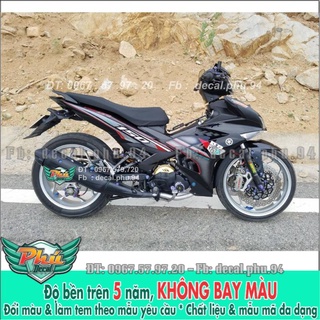 Tem rời exciter 150 y15zr đỏ đen -1