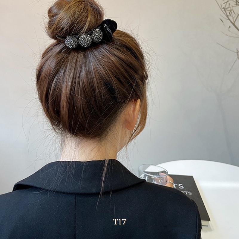 Kẹp càng cua búi tóc, kẹp tóc đuôi ngựa đính đá thời trang nữ tính Mely T17