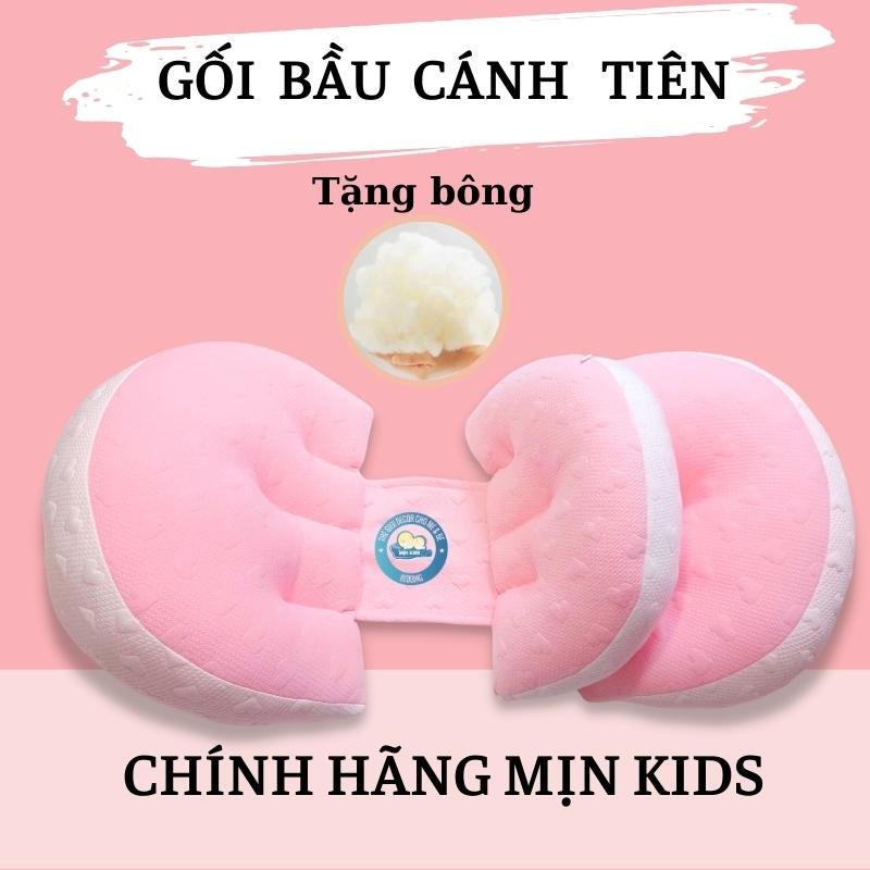 Gối Ôm Bà Bầu Cánh Tiên Chính Hãng Mịn Kids - Gối Đỡ Bụng Bầu Giảm Đau Lưng Ngủ Ngon Giấc