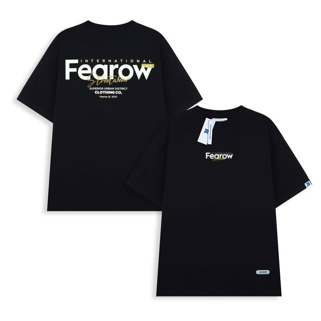 Áo thun nam nữ local brand unisex Fearow Multifont / Màu Đen - FW161