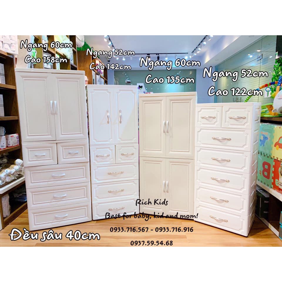 Tủ nhựa giả vân gỗ Holla cực xinh best seller cho bé