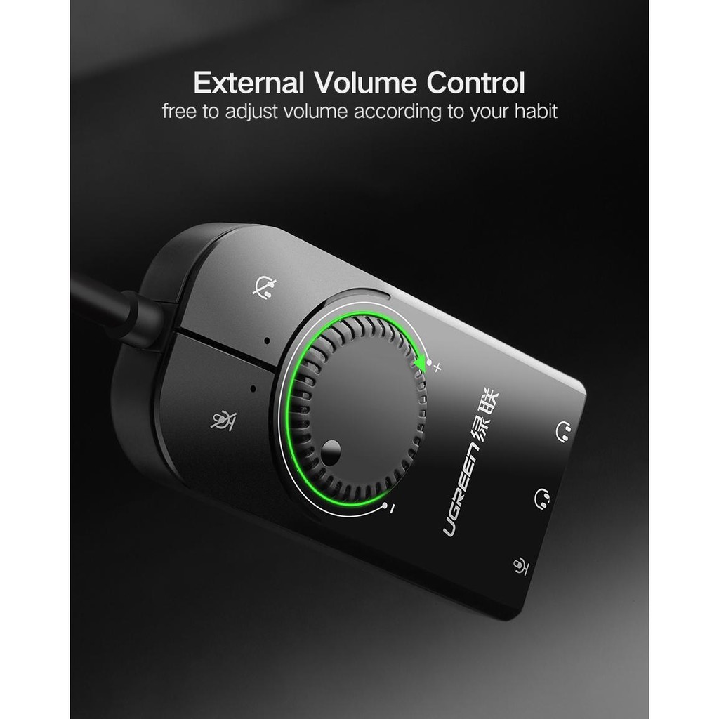 Bộ chuyển USB 2.0 ra Loa &amp; Mic Có Volume Control cao cấp UGREEN