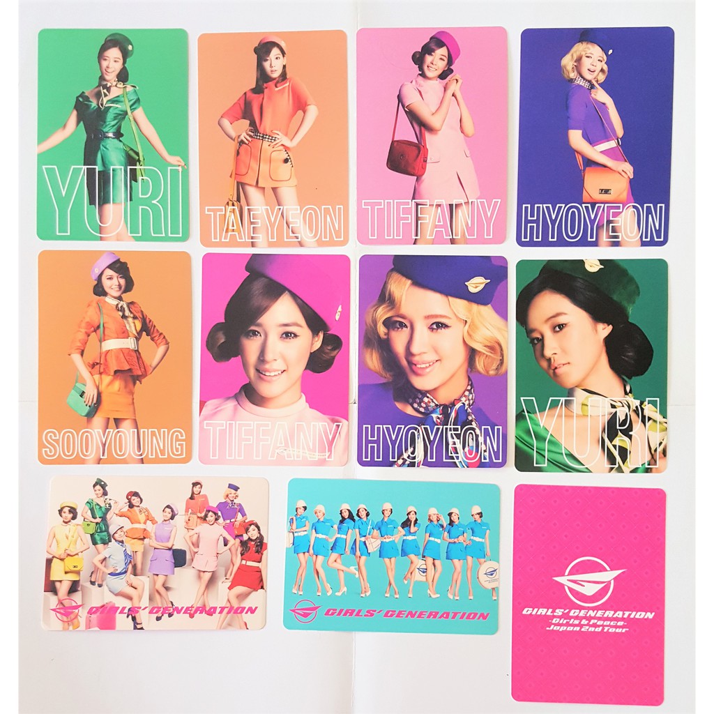 Ảnh photocard card SNSD tour Tiffany Sooyoung Yuri Hyoyeon Taeyeon Girls' Generation Oh!GG
