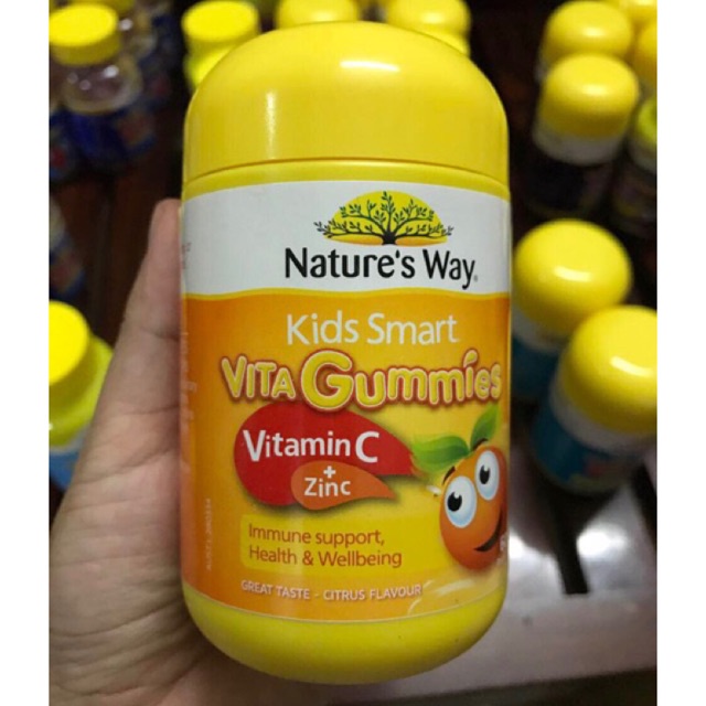 Kẹo Vitamin Nature's Way VITA GUMMIES VITAMIN C + ZIN C - BỔ SUNG VITAMIN DẠNG KẸO DẺO CHO BÉ