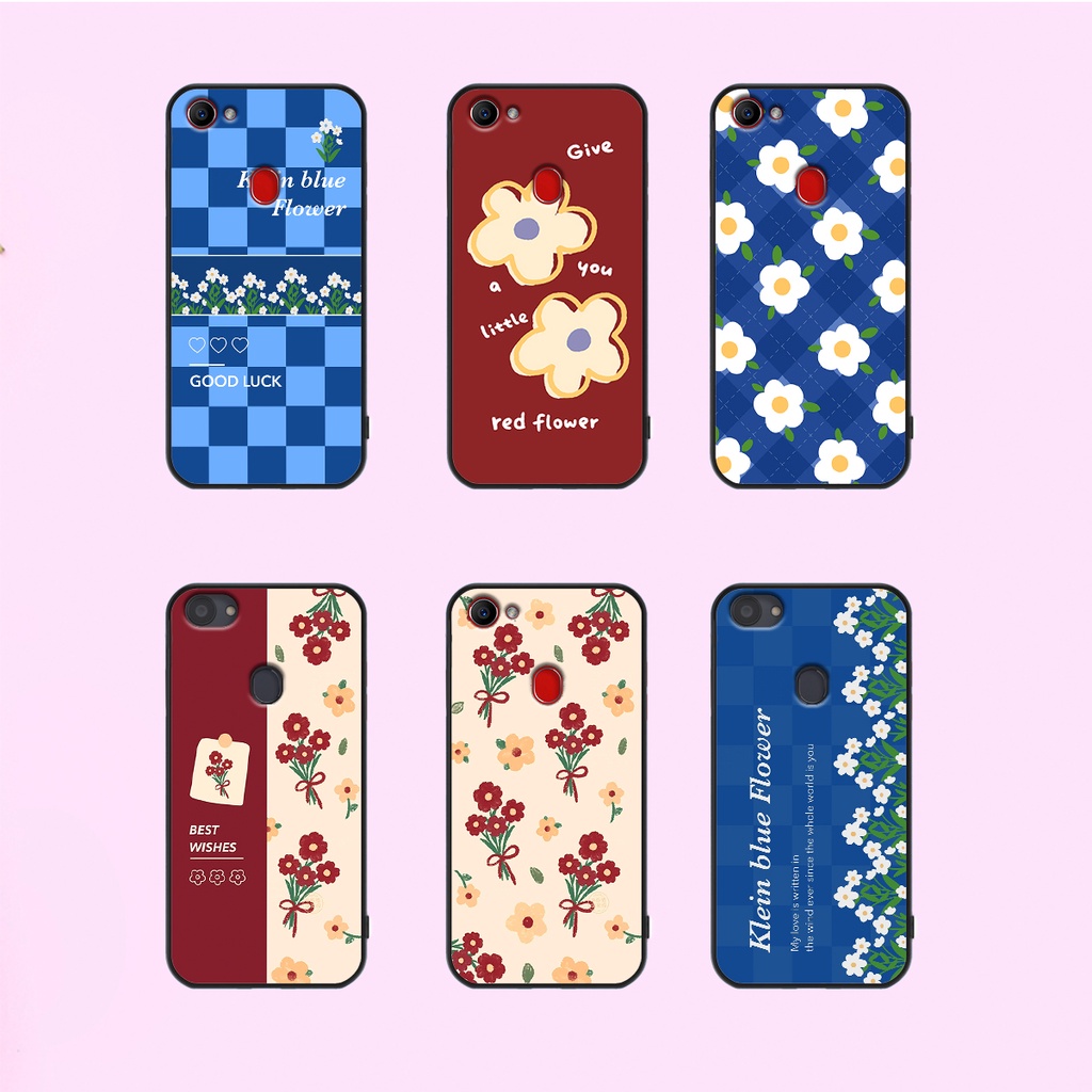 Ốp Oppo F5 / F5 Youth / F7 in hình hoa cỏ nhẹ nhàng,họa tiết caro xinh xắn.ốp lưng chống sốc