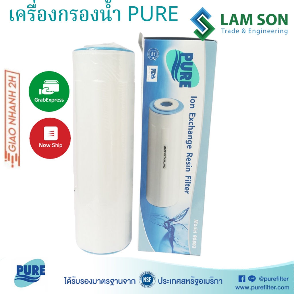 Bộ 3 lõi lọc Pure 123 Thái lan  CHO MÁY RO VÀ MÁY ION KIỀM