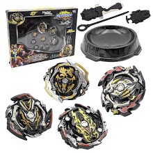 Bộ 4 Con quay BeyBlade + 2 Tay phóng + Sàn đấu - Con quay vòng xoay thần tốc