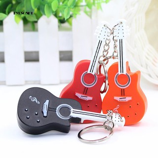 Móc khóa hình đàn ghi ta có đèn LED sáng tạo