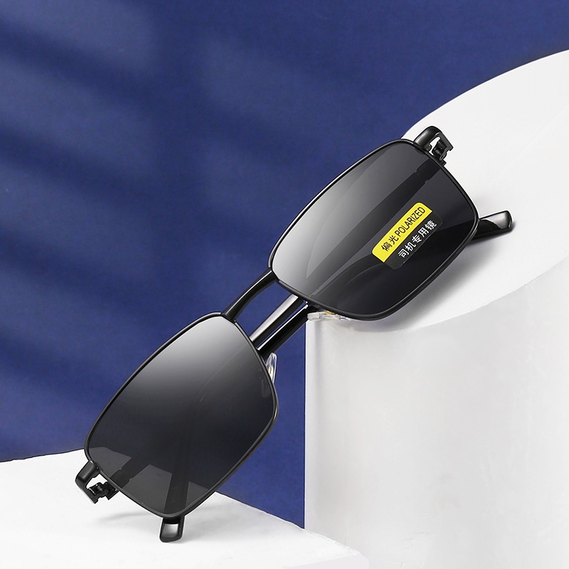 Sunglasses Fashion Men's Polarized Sunglasses New Metal Large Frame Sunglasses Driving Sunglasses