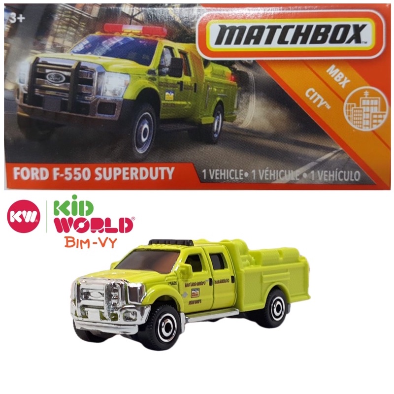 Xe mô hình Matchbox Box Cảnh sát Ford F-550 Super Duty 22/100. Tỷ lệ 1:64.