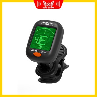 Tuner guitar tặng Pin  (máy chỉnh dây) aroma nhỏ gọn, tiện lợi- Hero guitar Đà Nẵng