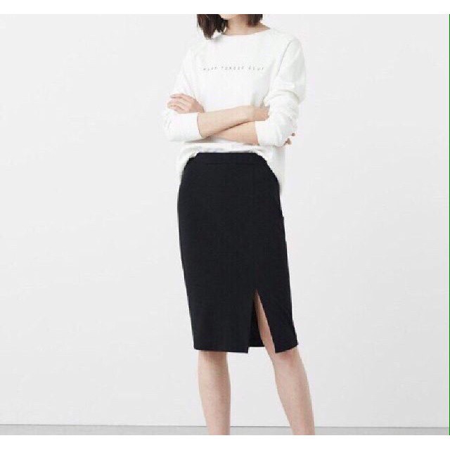 [ƯU ĐÃI KHỦNG] Chân váy bút chì lưng thun, xẻ tà trước, chất Umi Hàn đẹp | BigBuy360 - bigbuy360.vn