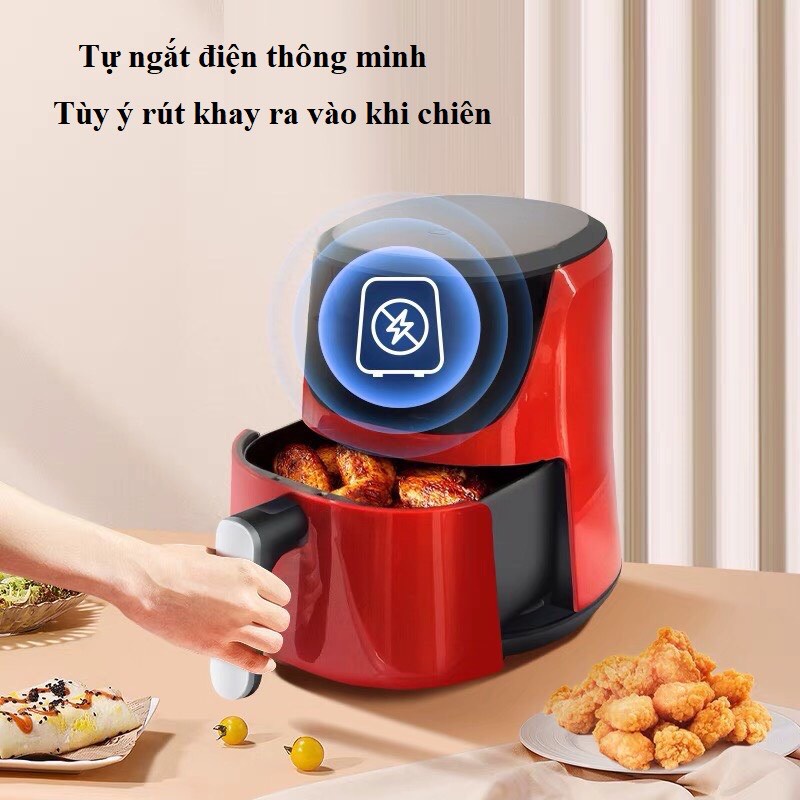 Nồi chiên không dầu , Nồi chiên Cát Á công suất 1400W - Dung tích 5L - cơ , cảm ứng đa chức năng , Bảo hành 12 tháng