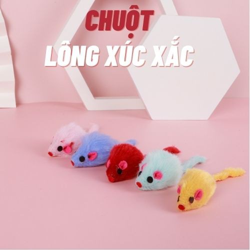 ĐỒ CHƠI CHO MÈO-CHUỘT LÔNG XÚC XẮC CHO MÈO