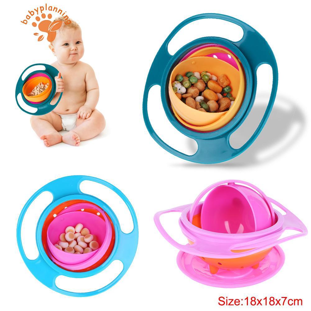 ஐBPஐNovelty 360 Rotary Gyro Umbrella Bowl Spill-Proof Children Balance Bowl