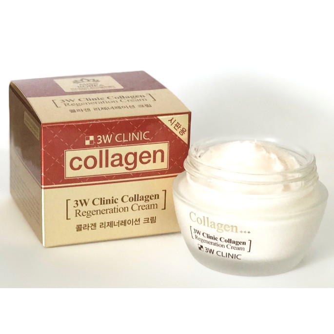 Kem Dưỡng Trắng Da Chống Lão Hóa 3W CLINIC COLLAGEN REGENERATION CREAM Hàn Quốc 60ml