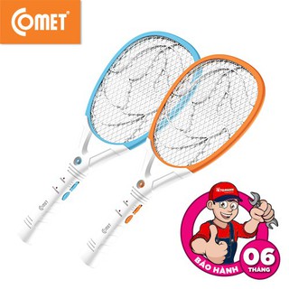 Vợt muỗi comet cp045 điện thế mạnh, có đèn led, nhựa abs. 2 màu xanh/màu cam
