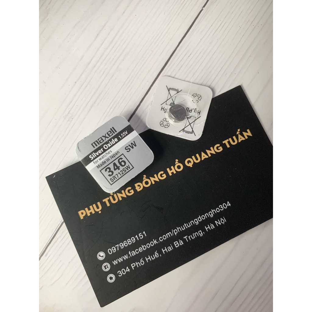 Pin đồng hồ đeo tay Maxell SR712SW SR712 - 712 - 346 Nhật Bản vỉ 1 viên