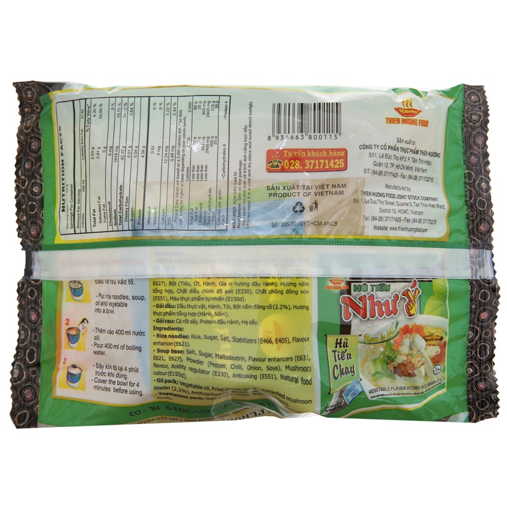 Thùng 30 gói Hủ tiếu Như Ý Chay 60g