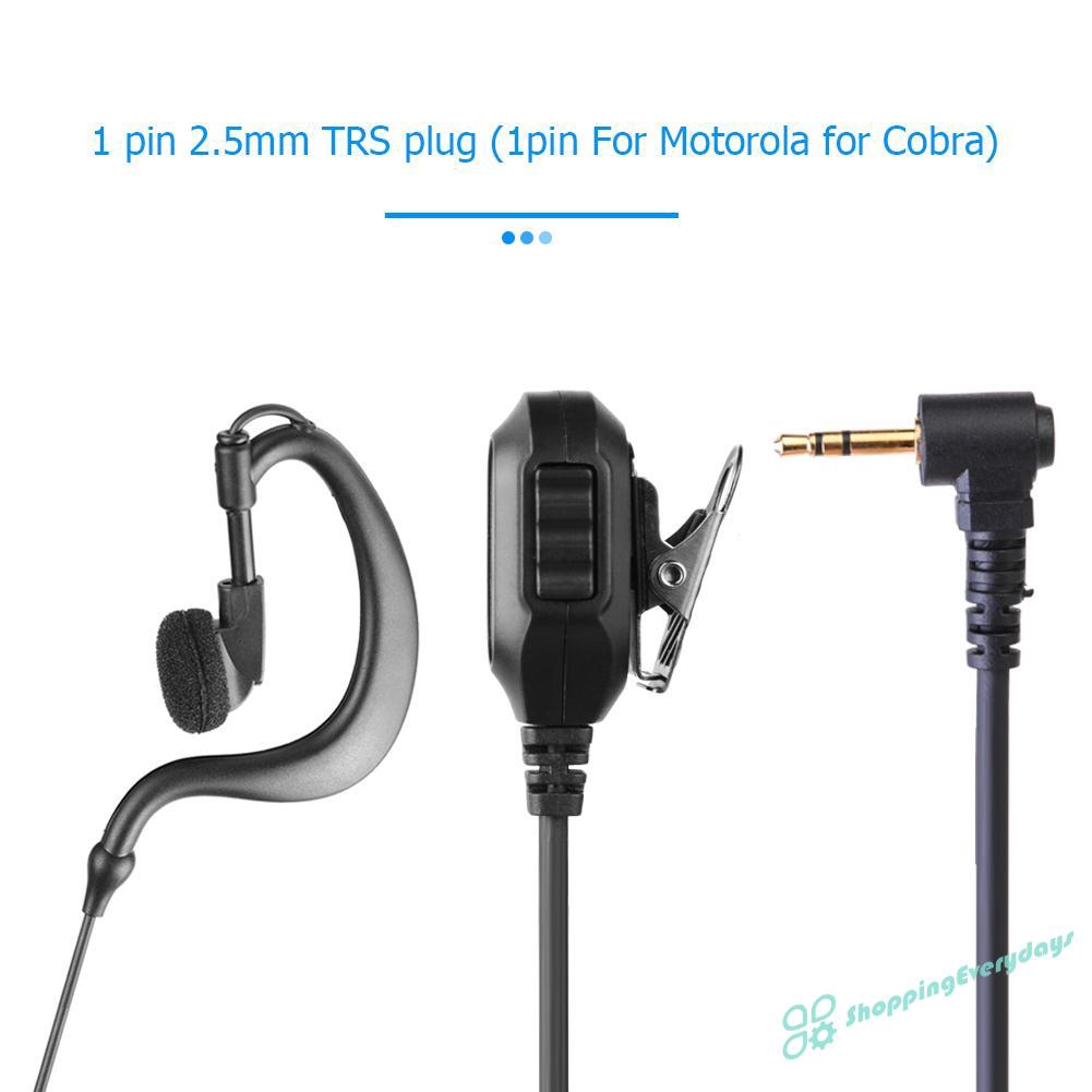 Tai Nghe Hình Chữ G 2.5mm 1pin Kèm Mic Dành Cho Bộ Đàm Motorola