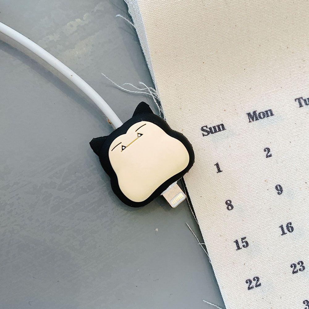 AUGUSTINA Phụ Kiện Bảo Vệ Dây Cáp Sạc USB Hình Pikachu Jenny Turtle Dễ Thương